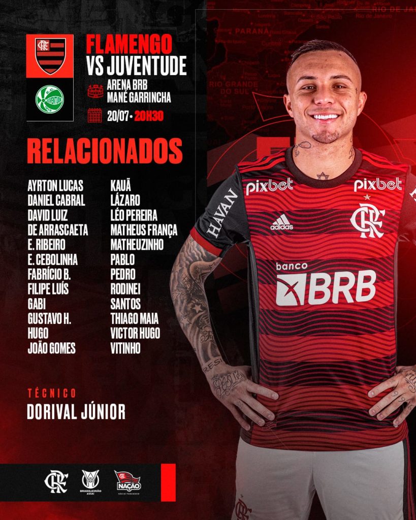 Cebolinha E Sem Vidal Flamengo Divulga Relacionados Para O Jogo