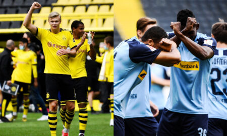 Dortmund e Gladbach foram os destaques do dia na Bundesliga (Créditos: Arte/Jonatas Pacheco)