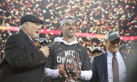 Shanahan e 49ers conquistaram a NFC na última temporada (Créditos: Divulgação/San Francisco 49ers)