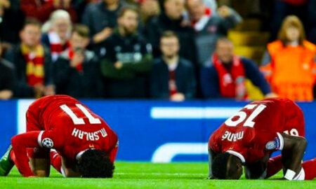 Salah e Mané comemoram gol (Créditos: Reprodução/Instagram @mosalah)