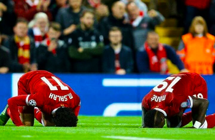 Salah e Mané comemoram gol (Créditos: Reprodução/Instagram @mosalah)