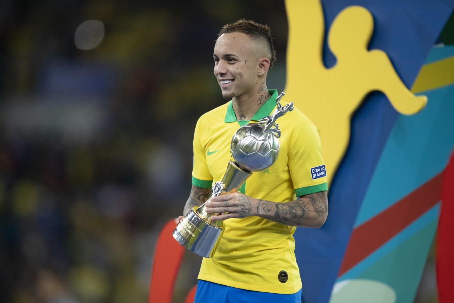 Com três gols, Everton foi artilheiro da Seleção Brasileira na conquista da Copa América de 2019 (Foto: Lucas Figueiredo /CBF)