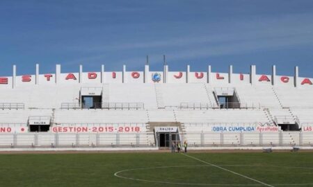 Estádio Guillermo Briceño Rosamedina do Binacional em Juliaca no Peru a 3800 metros de altitude. Conmebol transferiu os jogos para Lima por causa da pandemia. São Paulo foi o único a jogar lá