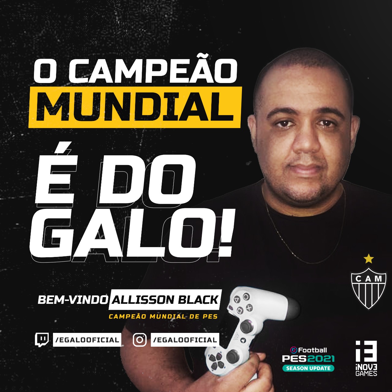 Conheça Alisson Black, campeão mundial de PES 2020