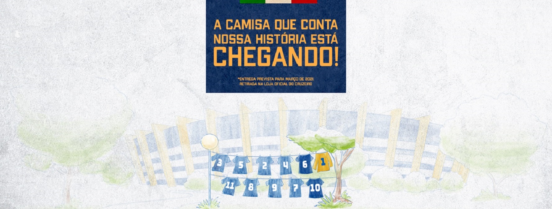 Camisa comemorativa do centenário do Cruzeiro será lançada em março