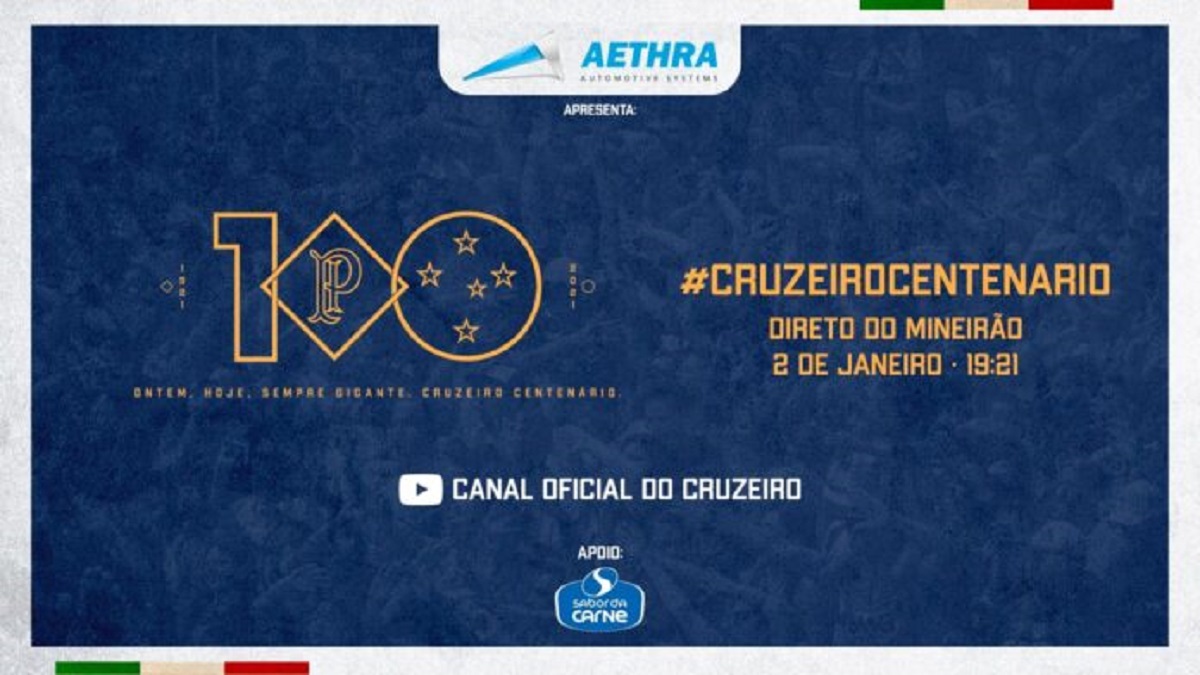 Cruzeiro fará live no Mineirão para comemorar o centenário do clube