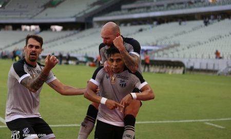 Felipe Vizeu, Vitor Silva, Marlon, Comemoram Gol