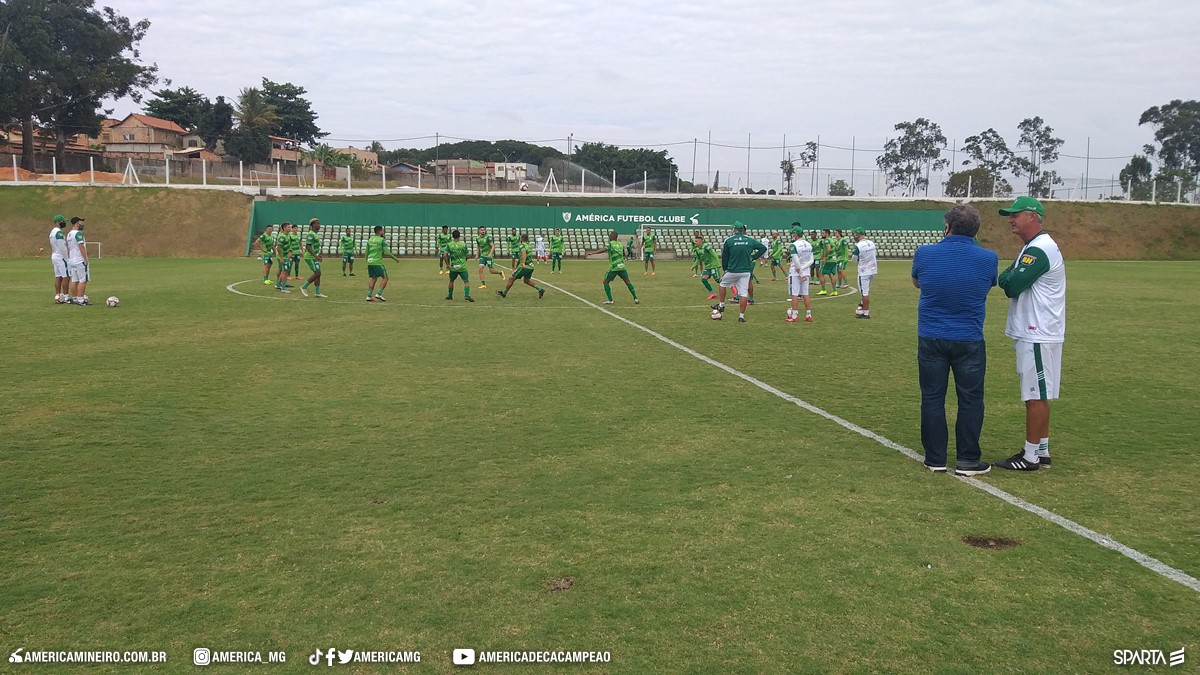 Salum, intensidade e movimentação: o último treino do América-MG antes da final do Mineiro