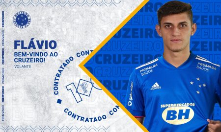 Flávio anunciado pelo Cruzeiro // Foto: Cruzeiro/Divulgação