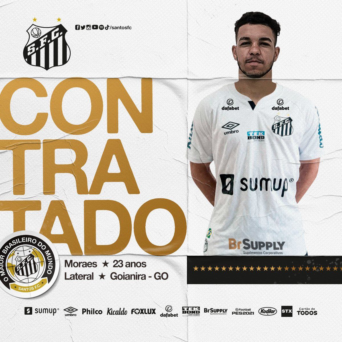 Moraes é o novo reforço do Santos: "É a realização de um sonho"