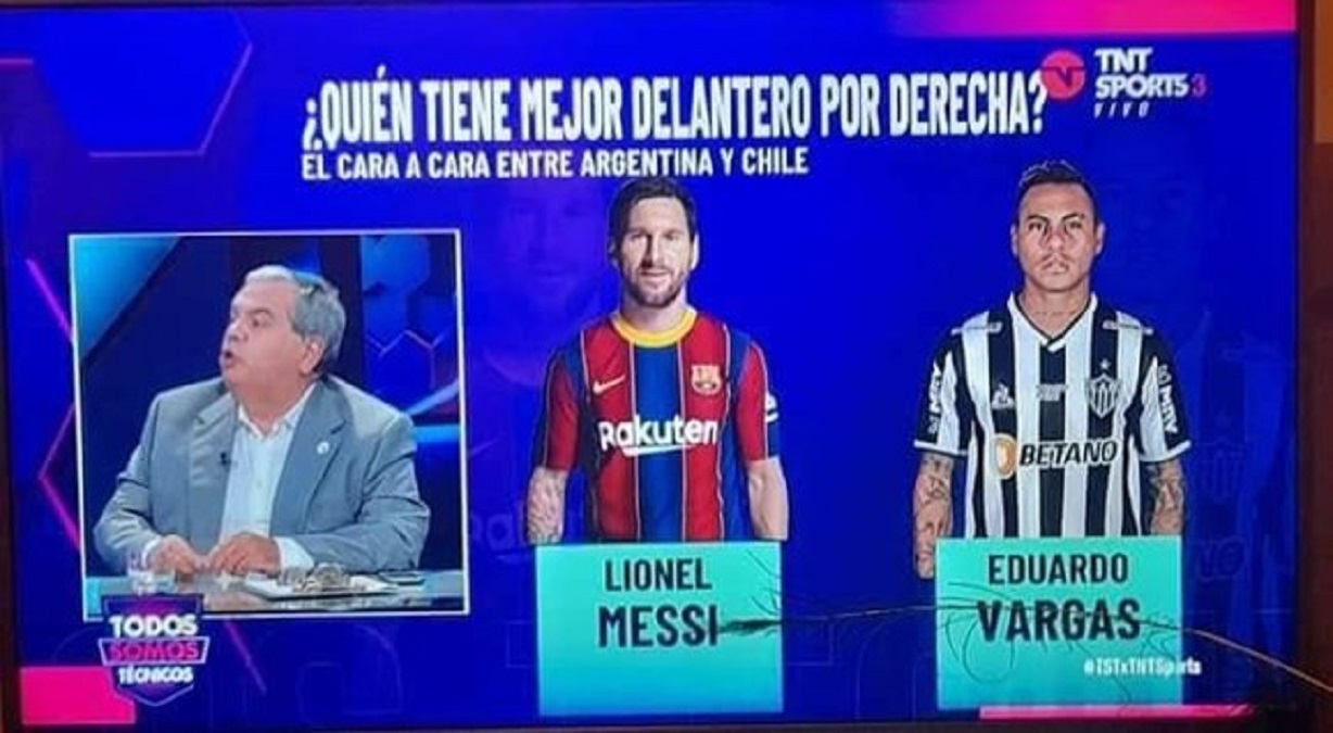 Messi ou Vargas? TV Argentina faz comparação e atleticanos se divertem nas redes sociais