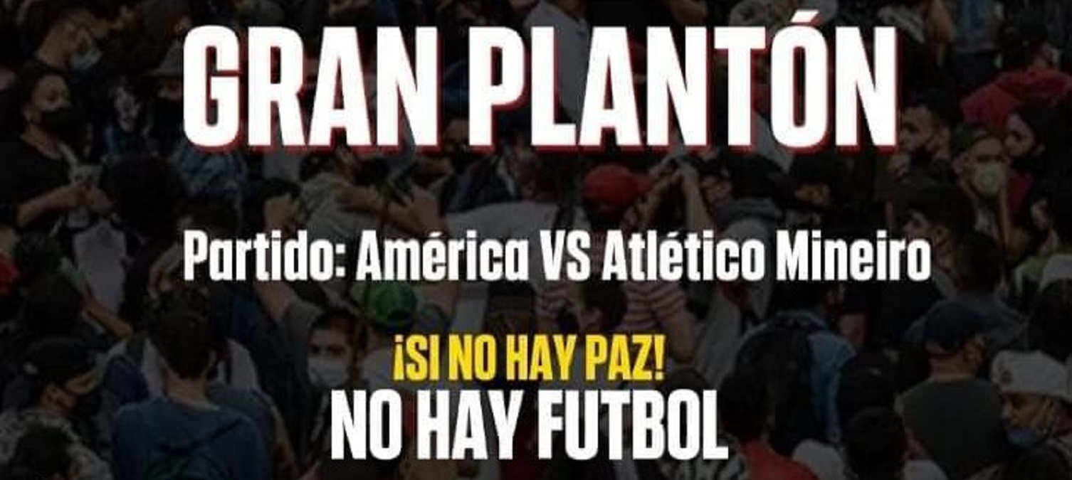 Colombianos marcam protesto nos arredores do estádio que receberá América de Cali e Atlético-MG: 'Se não há paz, não há futebol'