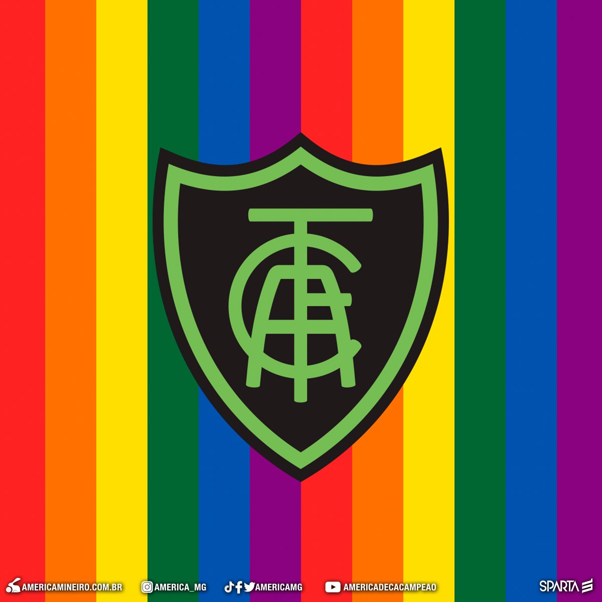 América-MG se posiciona no dia do orgulho LGBTQIA+: ‘Que todos sejam livres para amar’