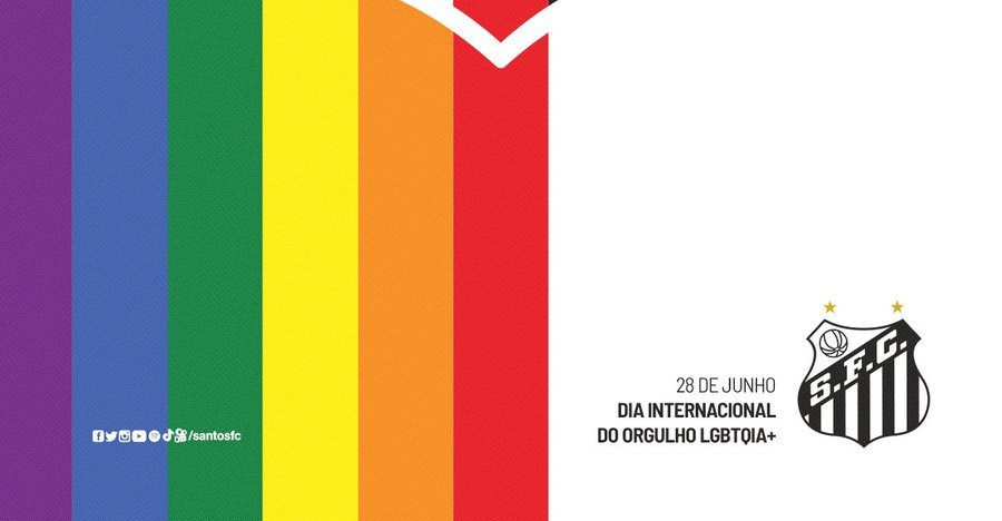 Santos se manifesta no Dia do Orgulho LGBTQIA+