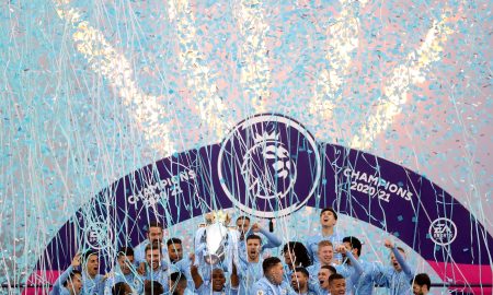 Manchester City - Comemoração do título do Campeonato Inglês 2020/21 (Foto: Carl Recinex via Imago Images)