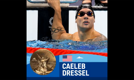 Caeleb Dressel vence o ouro nos 100m livres na natação