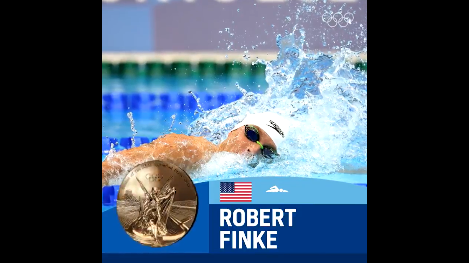 Robert Finke ganha amedalha de ouro nos 800m nado livre na natação