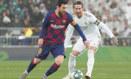 Agora companheiros de time no PSG, Lionel Messi e Sergio Ramos foram grandes rivais nos tempos de Barcelona e Real Madrid (Foto: Imago Images)