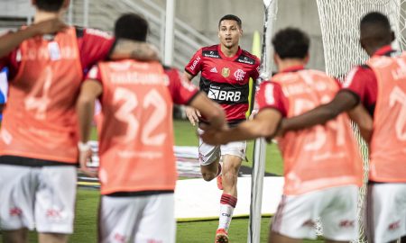 João Gomes marcou o gol da vitória do Flamengo contra o ABC (Foto: Alexandre Vidal/Flamengo)