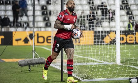 Gabigol marcou dois gols na vitória do Flamengo contra o Olimpia pela Libertadores (Foto: Alexandre Vidal/Flamengo)