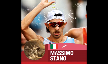 Massimo Stano, da Itália, ganha o ouro na marcha atlética