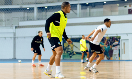 Treino da Seleção Brasileira de Futsal na Arena Carioca 2 – Foto: Juliana Poty/Esporte News Mundo
