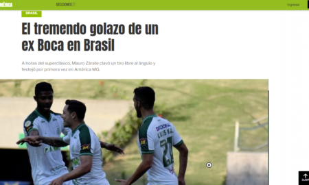 Primeiro gol de Zárate pelo América-MG repercute na mídia internacional: ‘Tremendo’