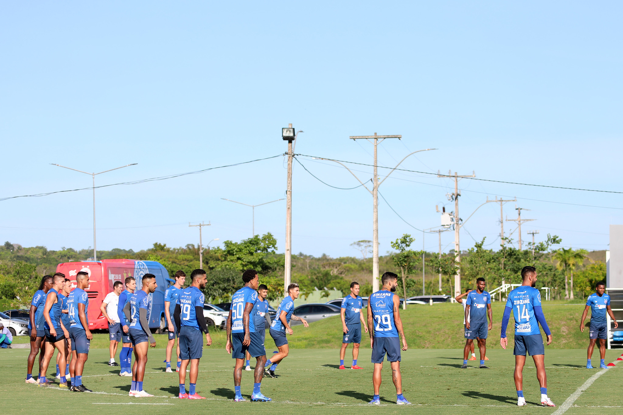Bahia já treina no CT de olho no Grêmio (Foto: Felipe Oliveira/ EC Bahia)