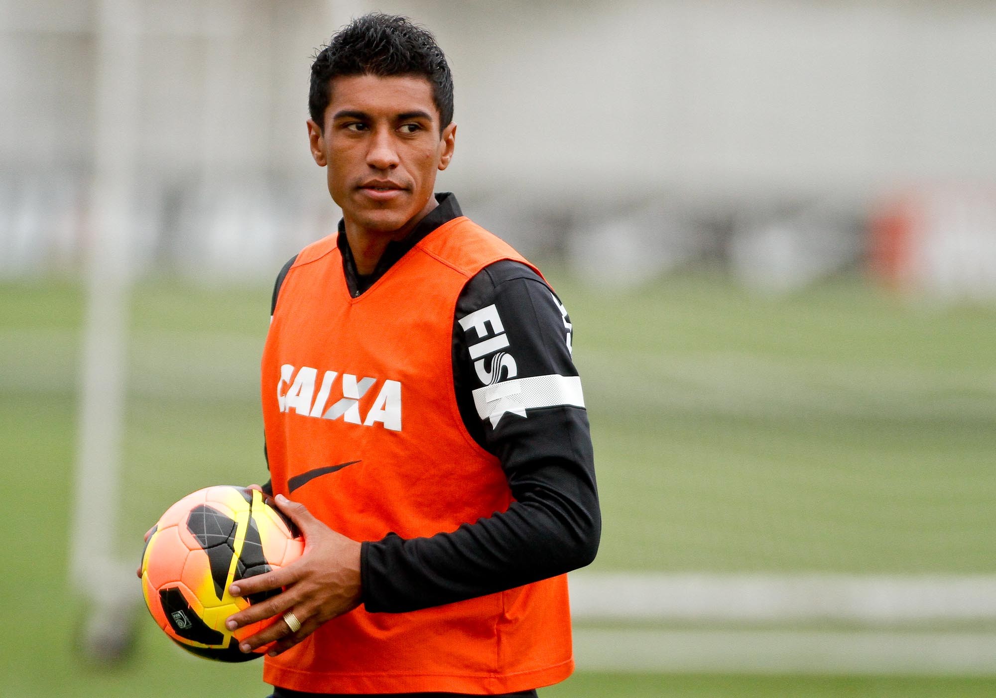 o jogador Paulinho Durante treino realizado no ct Joaquim Grava, 2013. Foto: Rodrigo Coca / Agência Corinthians.