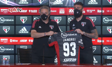 Jandrei é apresentado oficialmente e explica porque trocou Santos pelo São Paulo