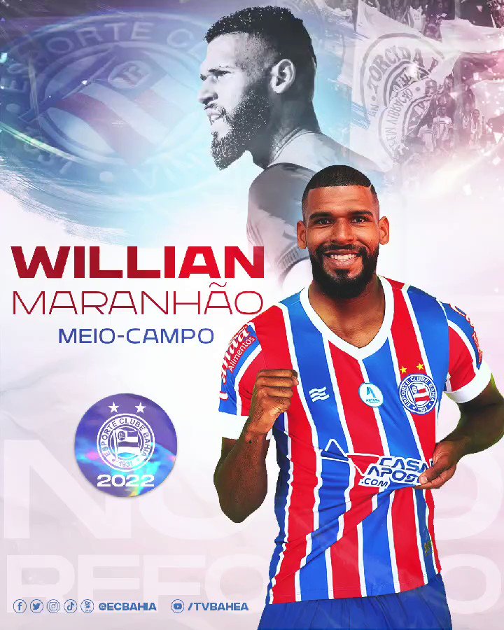 Bahia acerta a contratação do volante Willian Maranhão, ex atlético-GO