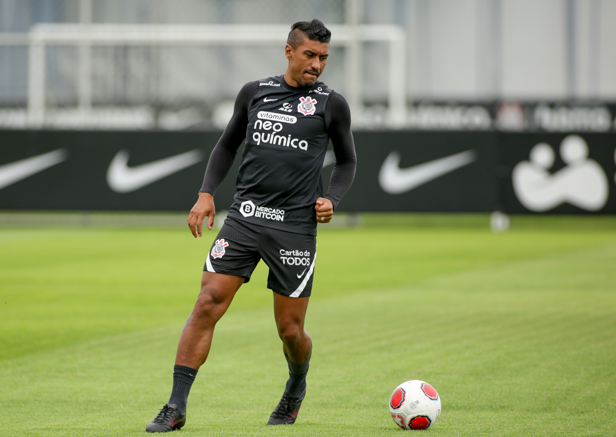 Corinthians realiza treinamento no CT Joaquim Grava na tarde desta sexta-feira (14). Foto: Rodrigo Coca / Agência Corinthians.
