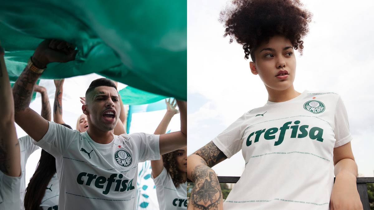 Montagem camisa nova Palmeiras