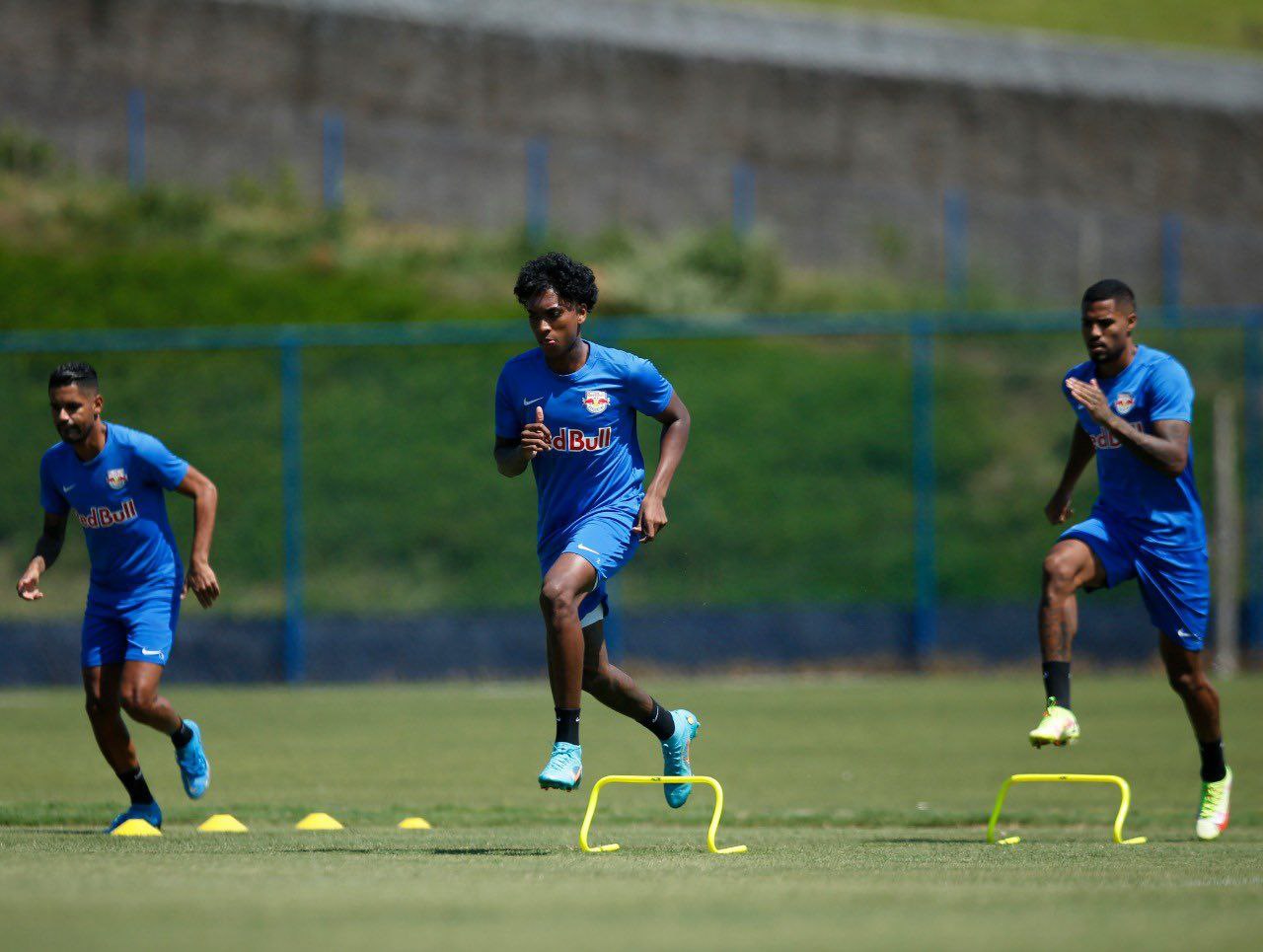 Jogadores do Red Bull Bragantino encerraram a preparação para duelo com Novorizontino. Foto: Ari Ferreira/Red Bull Bragantino