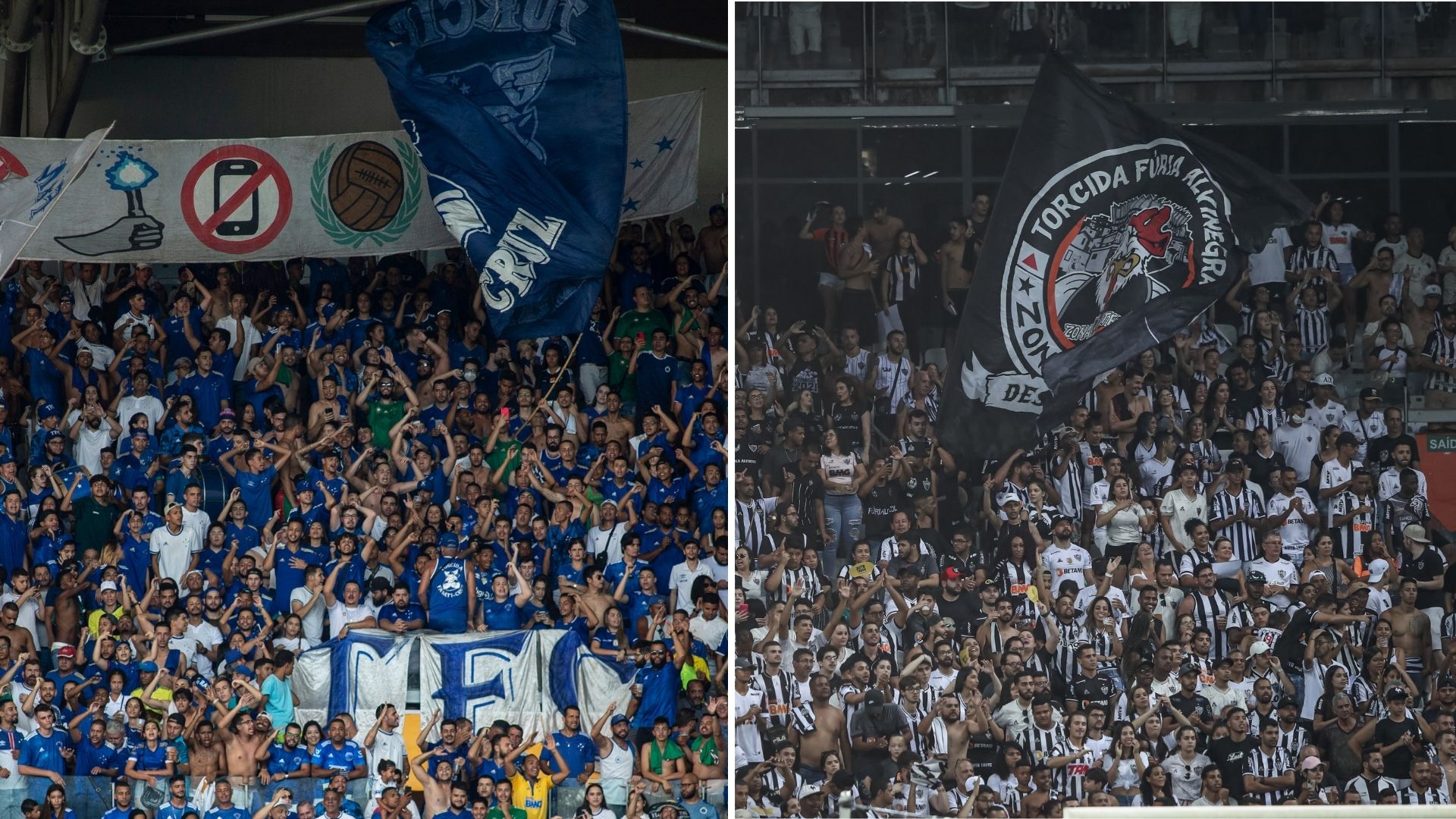 Torcidas de Cruzeiro e Atlético-MG