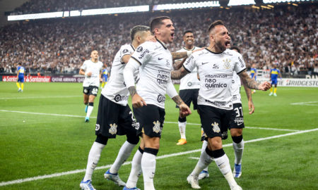 Maycon garante a vitória para o Corinthians em jogo decisivo da Copa Libertadores. Foto: Rodrigo Coca/Agência Corinthians.
