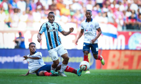 Campaz jogando pelo Grêmio contra o Bahia