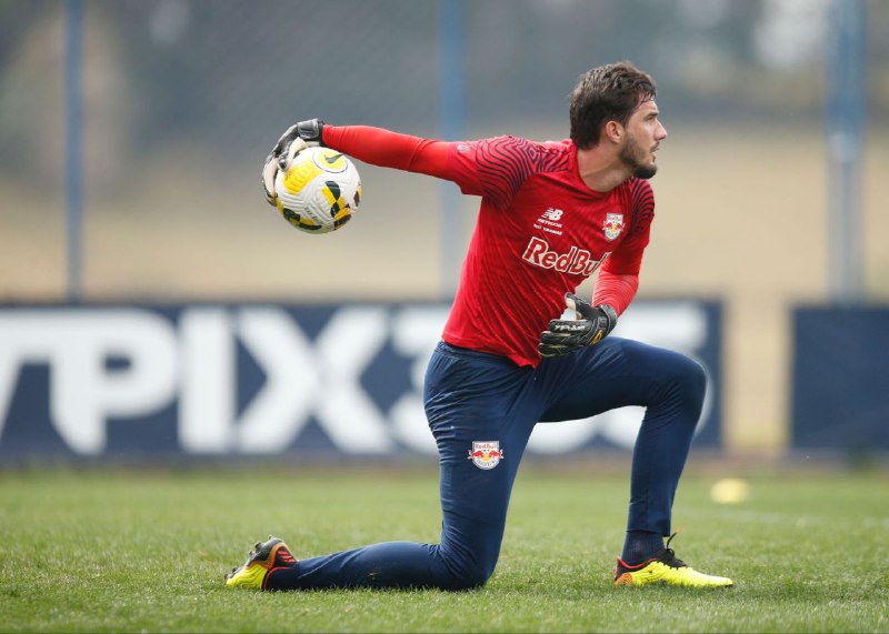 Cleiton em treinamento pelo Red Bull Bragantino. Foto: Ari Ferreira/Red Bull Bragantino