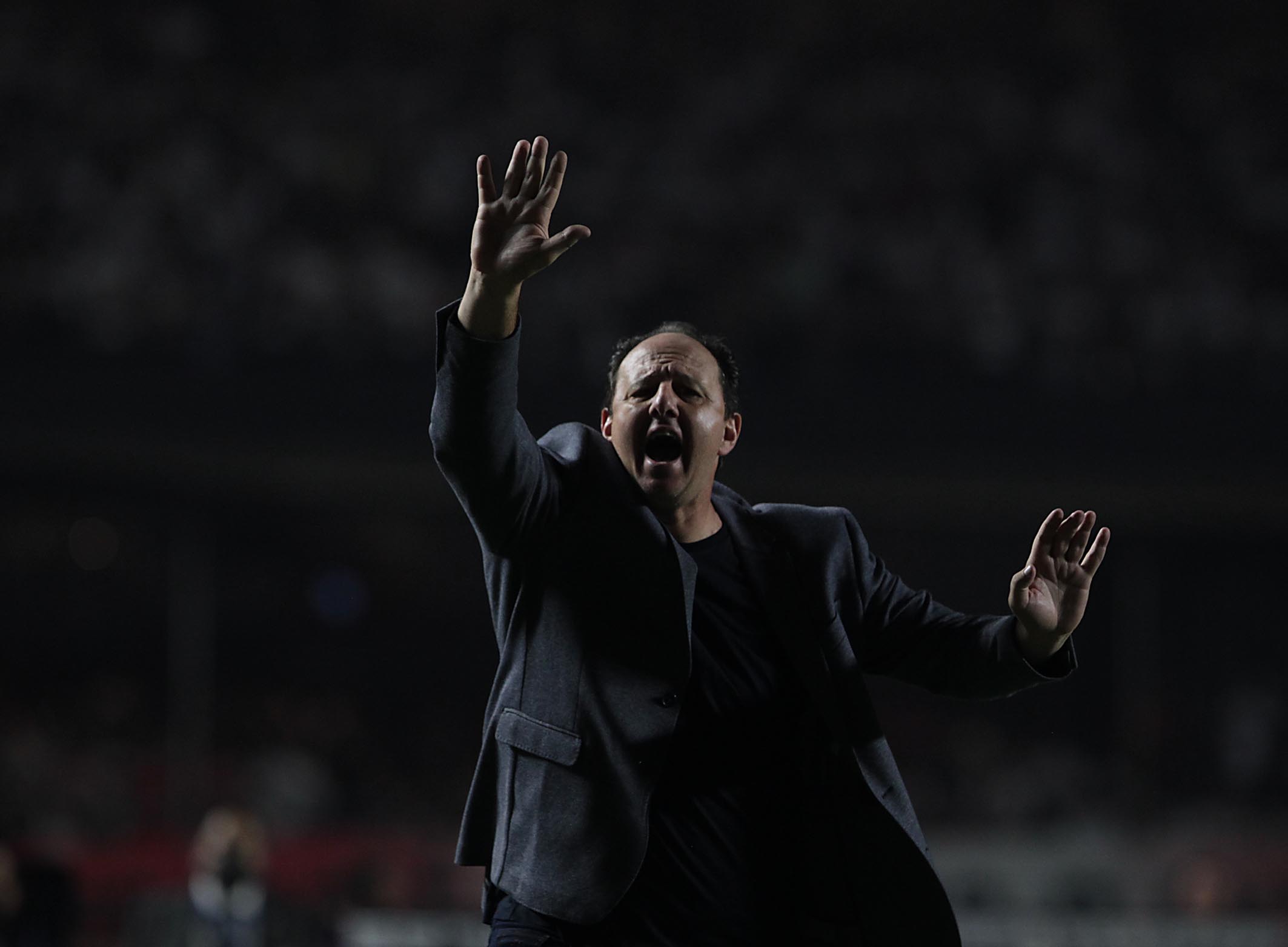 09/09/2022 - São Paulo 2 x 0 Atlético-GO - Na imagem, o treinador Rogério Ceni no comando técnico do Tricolor Paulista - Crédito: Rubens Chiri / saopaulofc.net