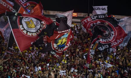 Torcida do Flamengo na arquibancada do Maracanã (Foto: Marcelo Cortes / Flamengo)