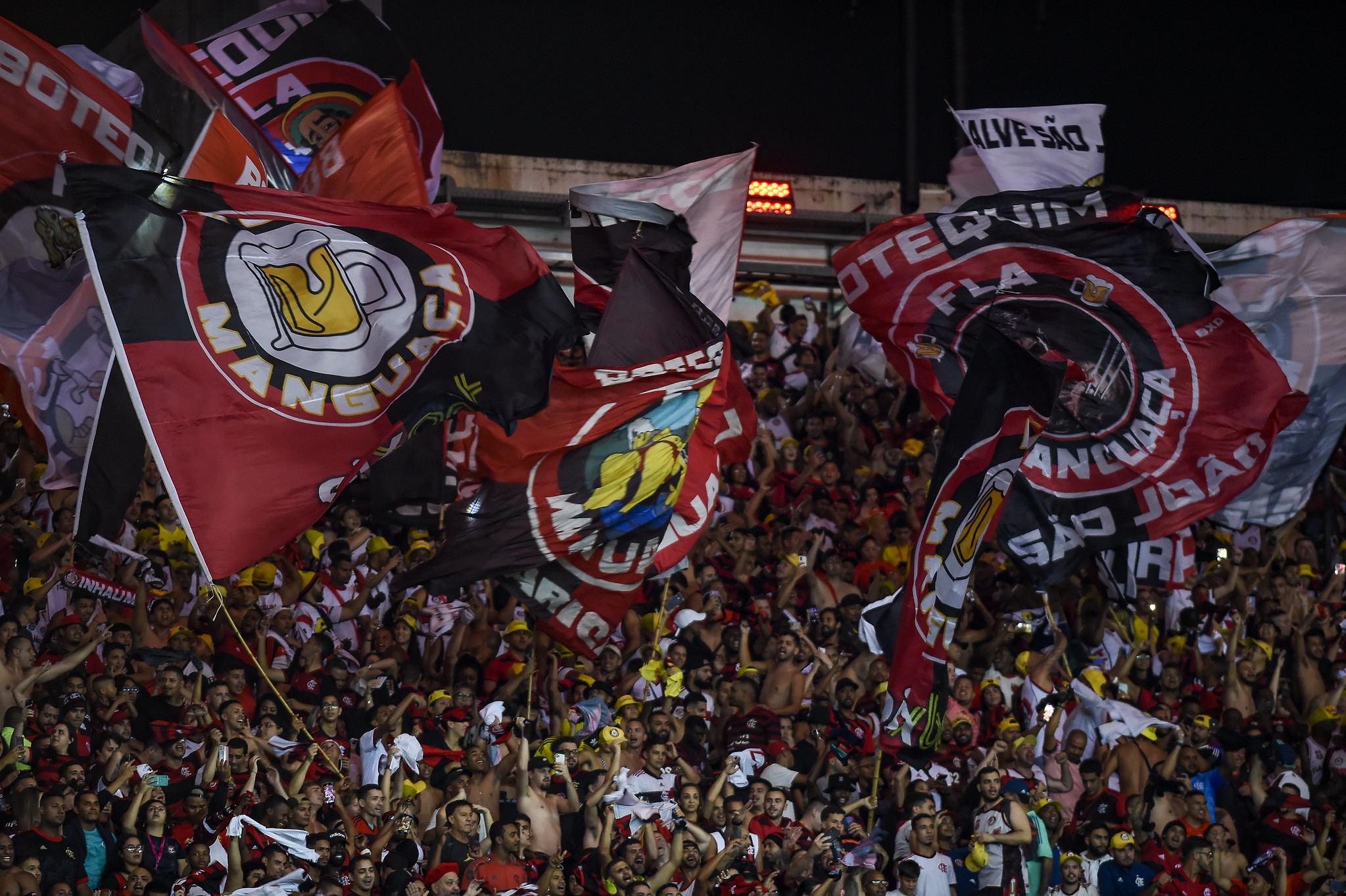 Torcida do Flamengo na arquibancada do Maracanã (Foto: Marcelo Cortes / Flamengo)