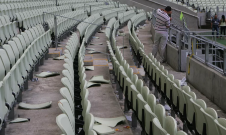Fortaleza tem prejuízo de R$ 62 mil com cadeiras danificadas após partida contra o Flamengo