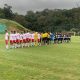 Jogadores do Toro Loko perfilados para o hino nacional. Foto: Divulgação/Red Bull Bragantino