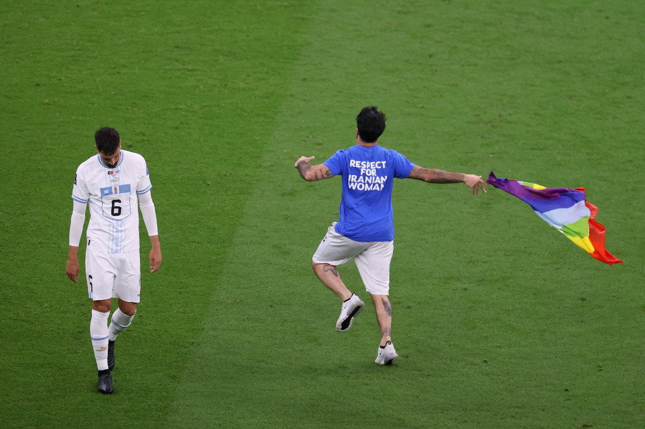 Copa do mundo de futebol, qatar 2022. calendário de jogos de portugal vs  uruguai com bandeiras. copa do mundo