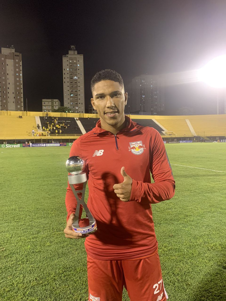 Sorriso foi eleito o craque do jogo. Foto: Divulgação/Red Bull Bragantino