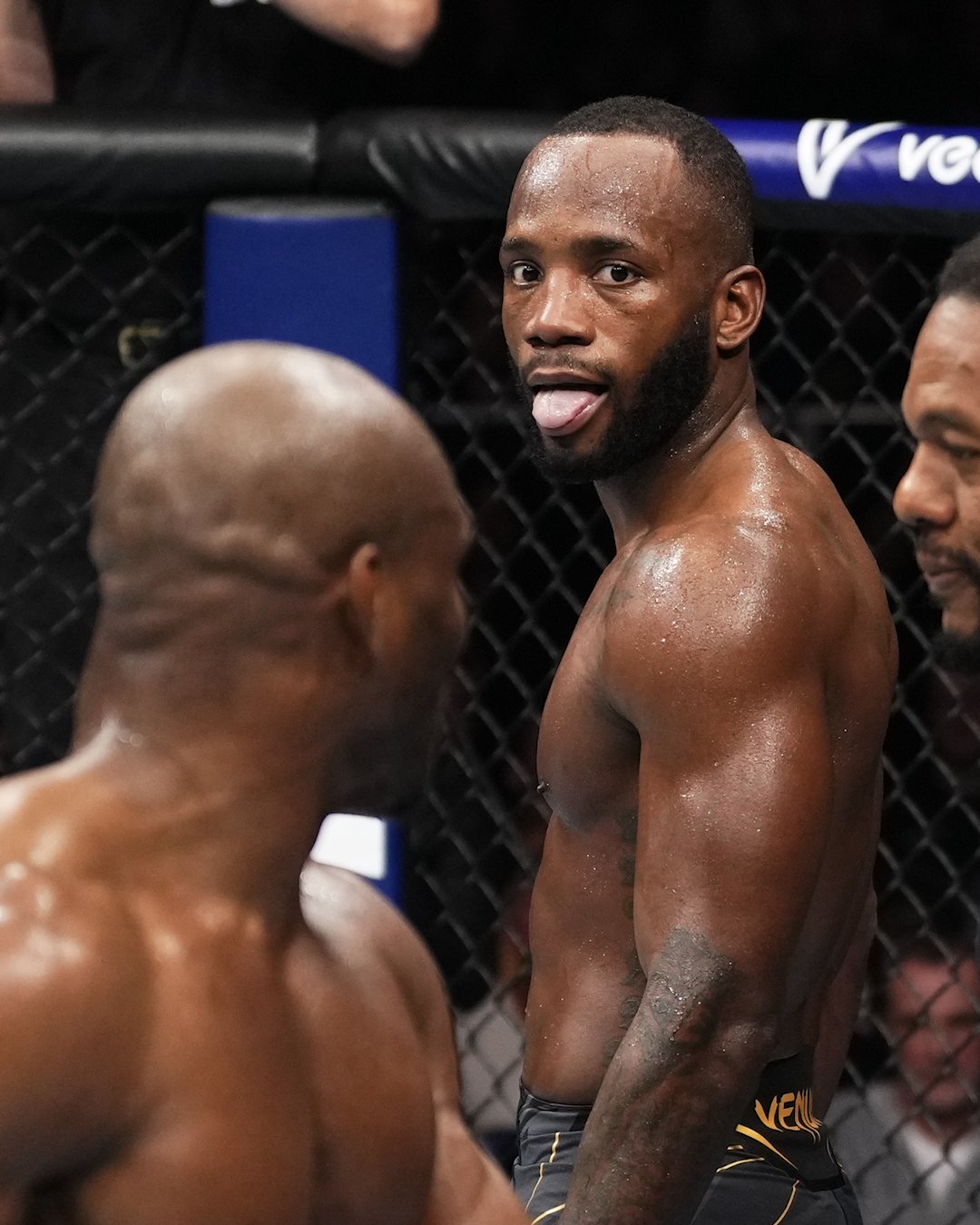 Leon Edwards contra Kamaru Usman (Foto: Divulgação/Twitter Oficial UFC)