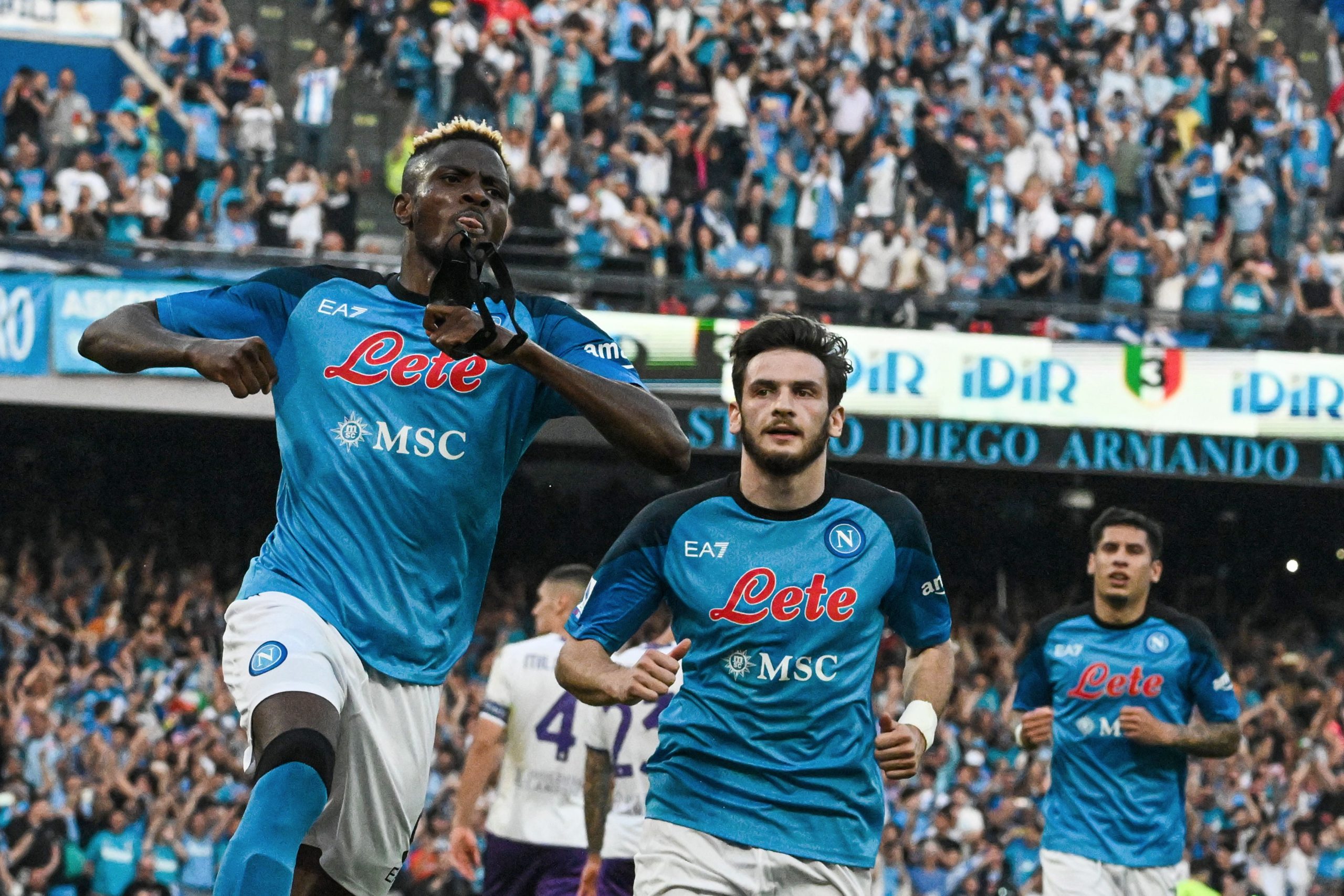 Osimhen marcou o gol da vitória do Napoli sobre a Fiorentina