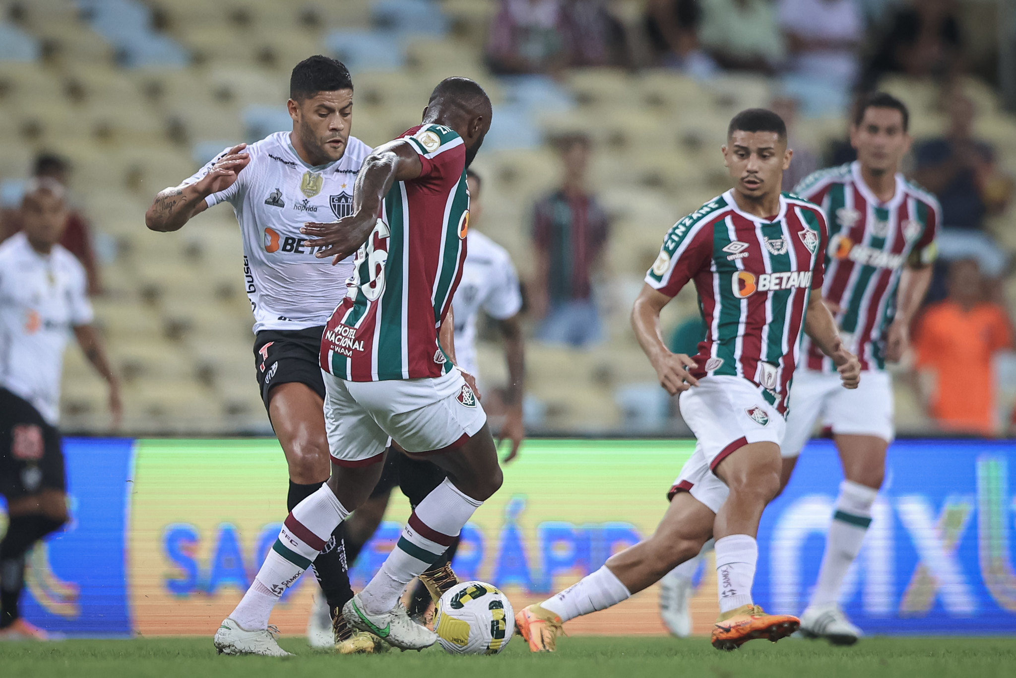 O Fluminense venceu o Atlético-MG, por 5 a 3, no último jogo disputado entre as equipes no Rio de Janeiro Foto: Pedro Souza / Atlético-MG