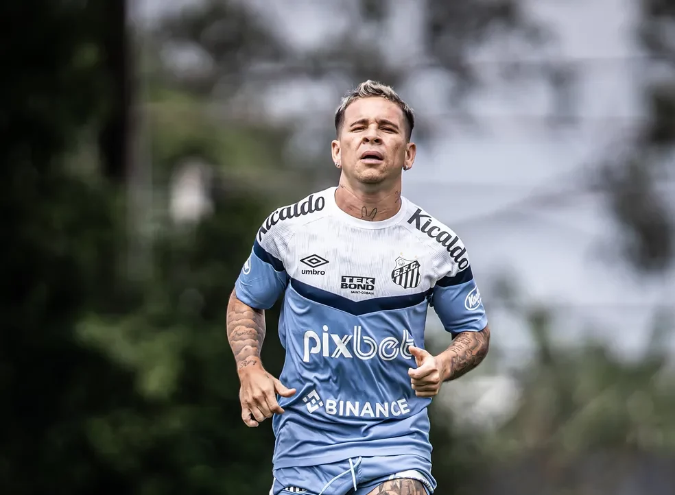 Soteldo será titular contra o Corinthians (Foto: Raul Barreta/ Santos FC)