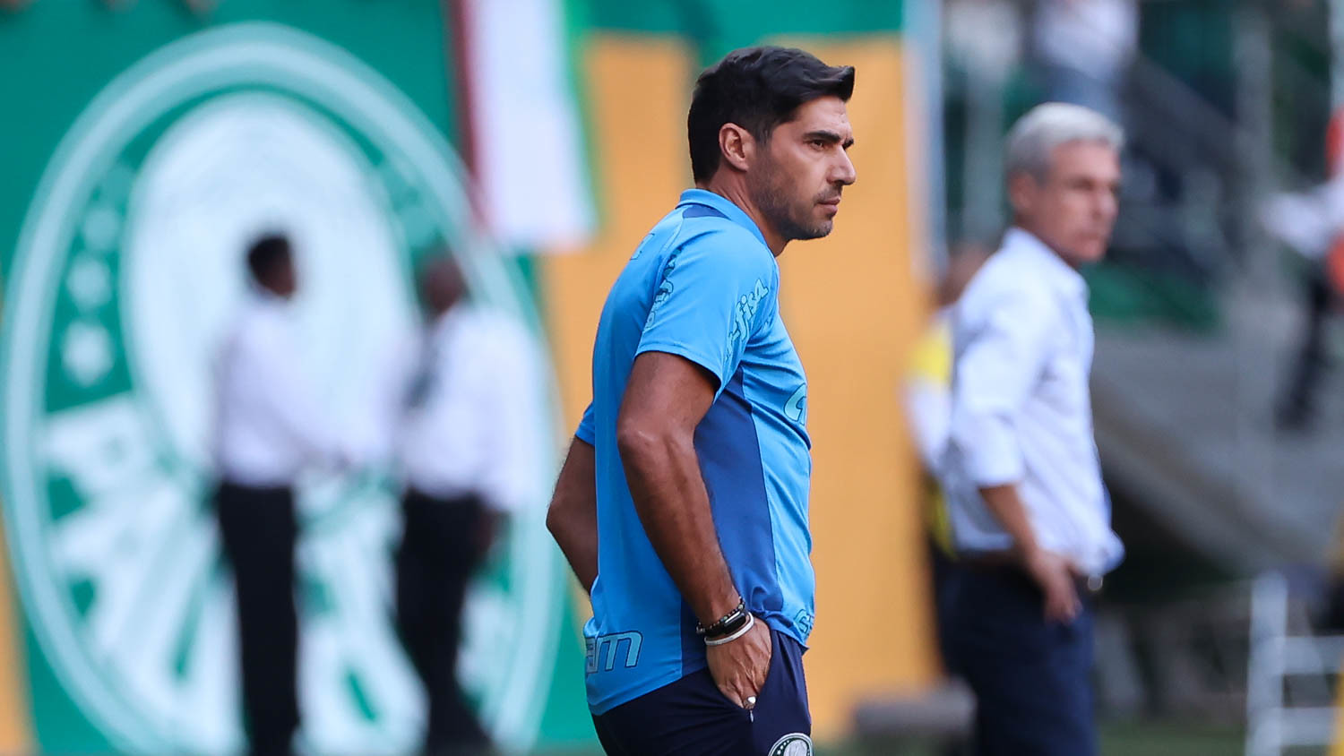 Treinador Abel Ferreira durante a derrota do Palmeiras para o Botafogo no Allianz Parque. Foto: César Greco/ Palmeiras